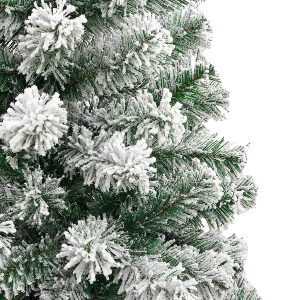 Artificial Hinged Christmas Tree with Flocked Snow 240 cm